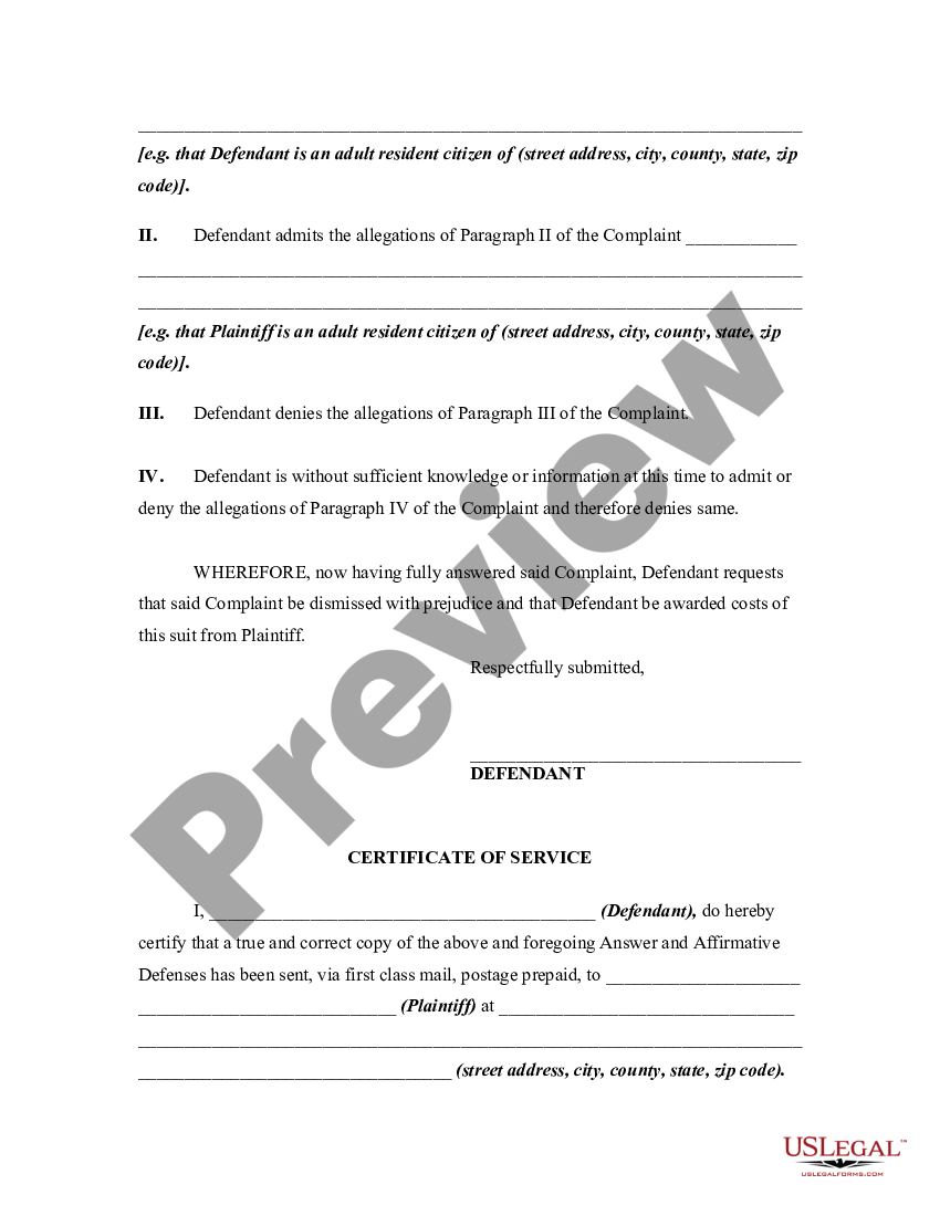 allegheny-pennsylvania-answer-by-defendant-in-a-civil-lawsuit-alleging