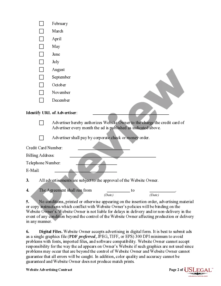 Get Website Advertising Contract Preview Website Advertising Contract