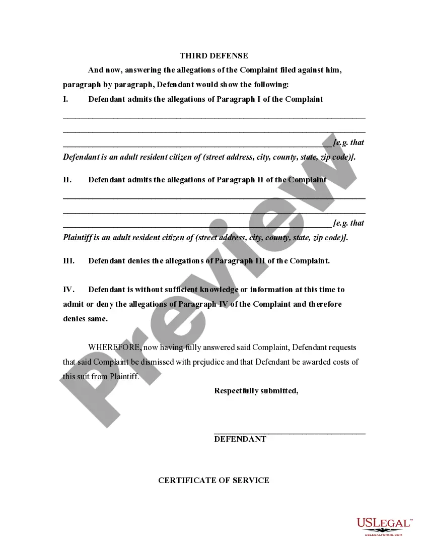 Get Answer by Defendant in a Civil Lawsuit Alleging the Affirmative Defense of the Cause of Action being Barred by Waiver of Terms of Contract by Plaintiff Preview Answer by Defendant in a Civil Lawsuit Alleging the Affirmative Defense of the Cause of Action being Barred by Waiver of Terms of Contract by Plaintiff