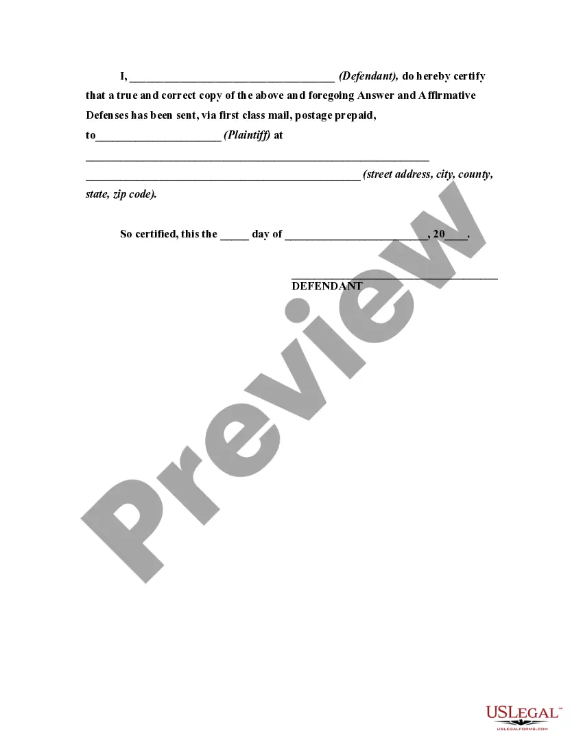 Get Answer by Defendant in a Civil Lawsuit Alleging the Affirmative Defense of the Cause of Action being Barred by Waiver of Terms of Contract by Plaintiff Preview Answer by Defendant in a Civil Lawsuit Alleging the Affirmative Defense of the Cause of Action being Barred by Waiver of Terms of Contract by Plaintiff