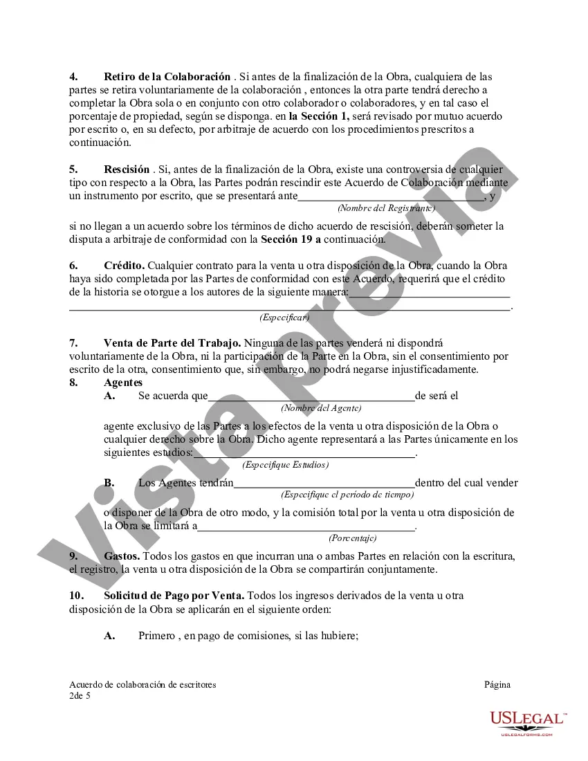 Preview Acuerdo de colaboración de escritores