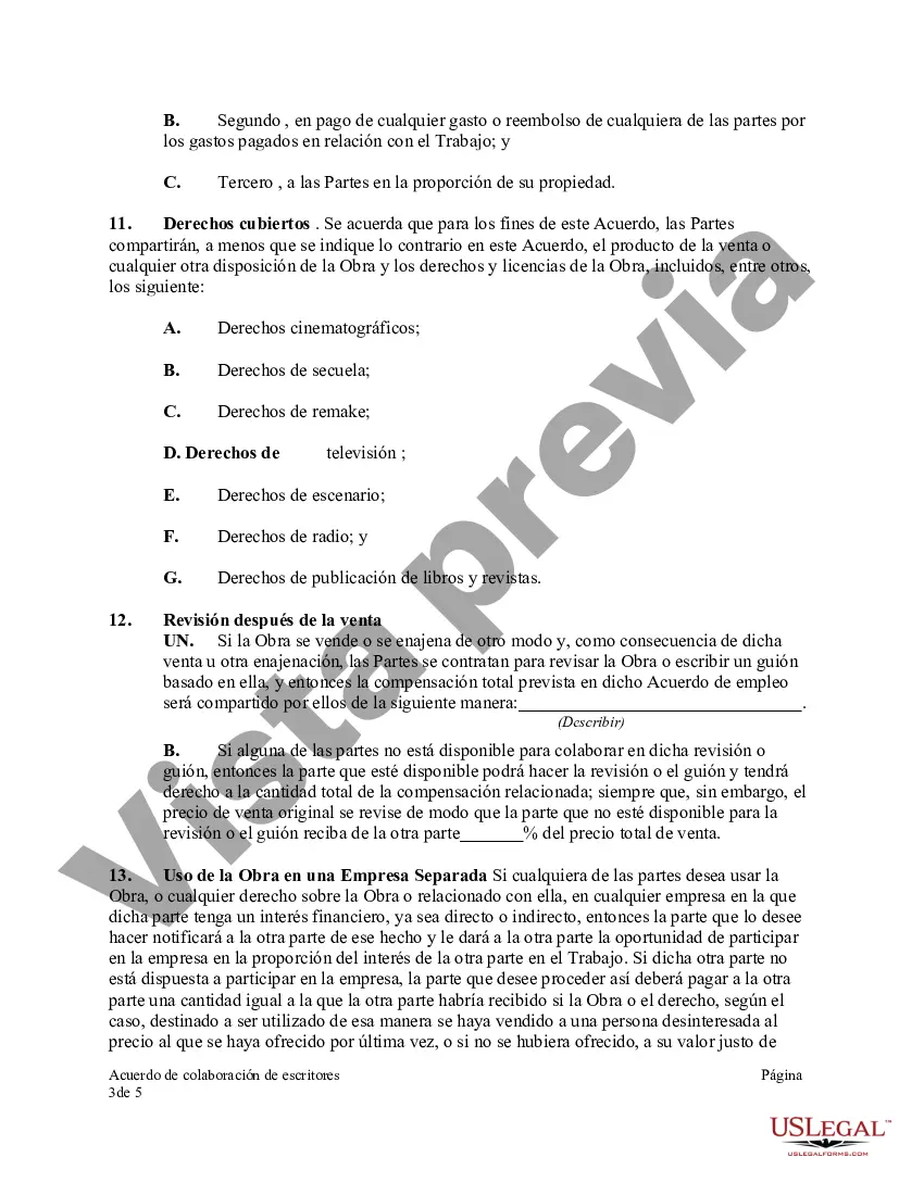 Preview Acuerdo de colaboración de escritores