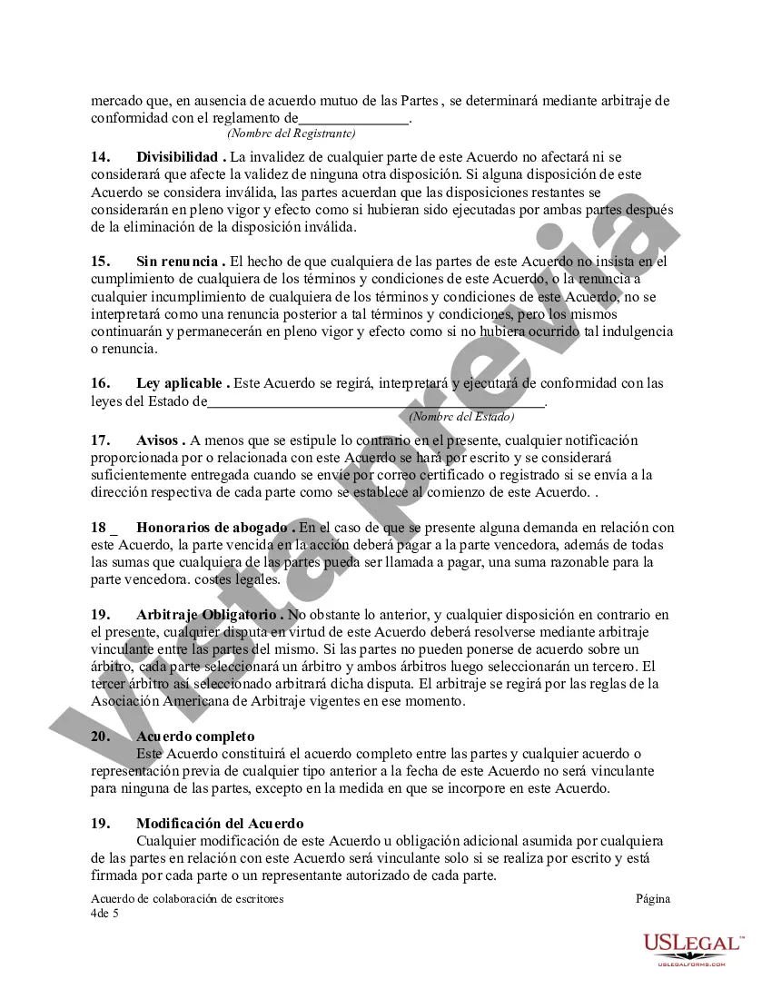 Preview Acuerdo de colaboración de escritores