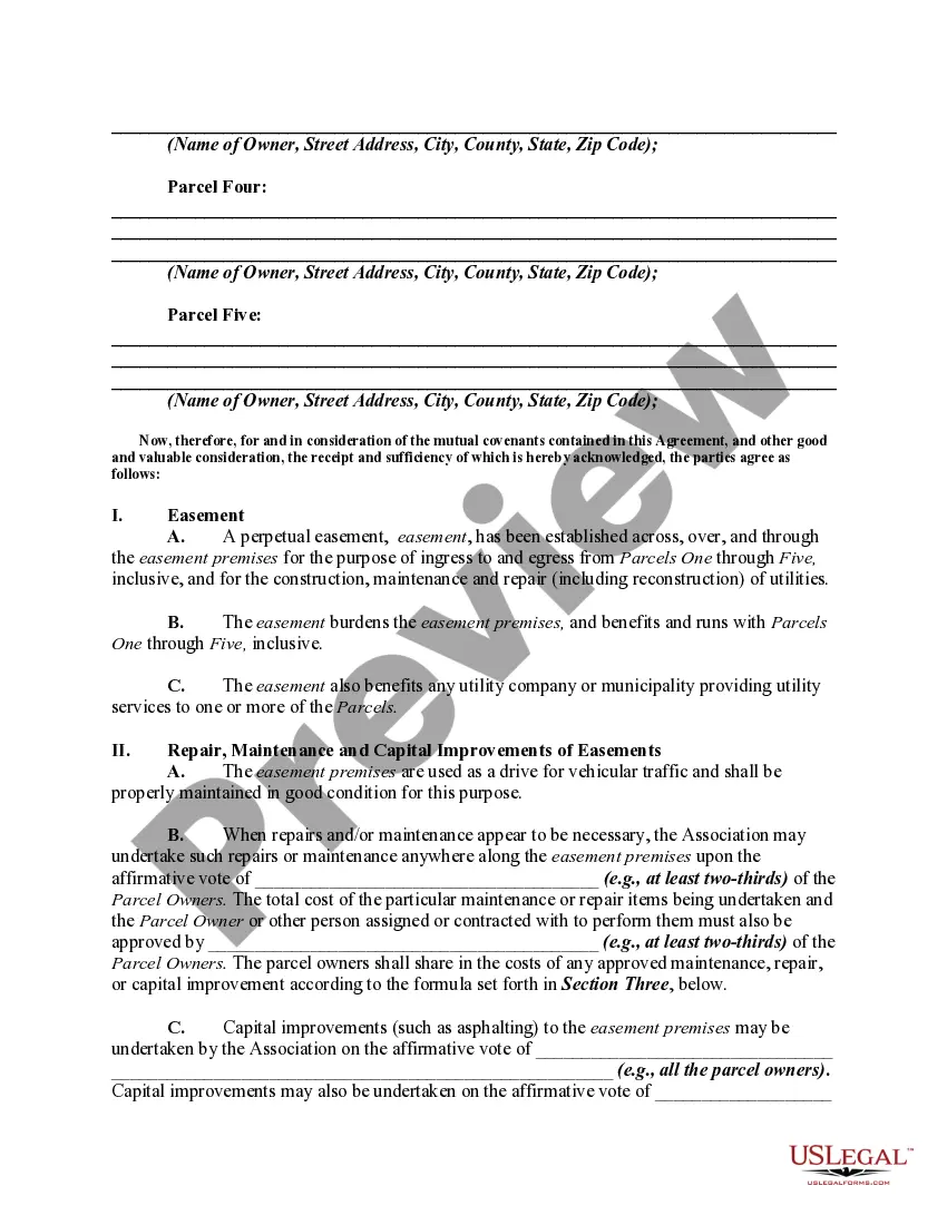 Get Declaration of Easement for Common Private Drive Among Several Landowners and Agreement as to its Maintenance Preview Declaration of Easement for Common Private Drive Among Several Landowners and Agreement as to its Maintenance