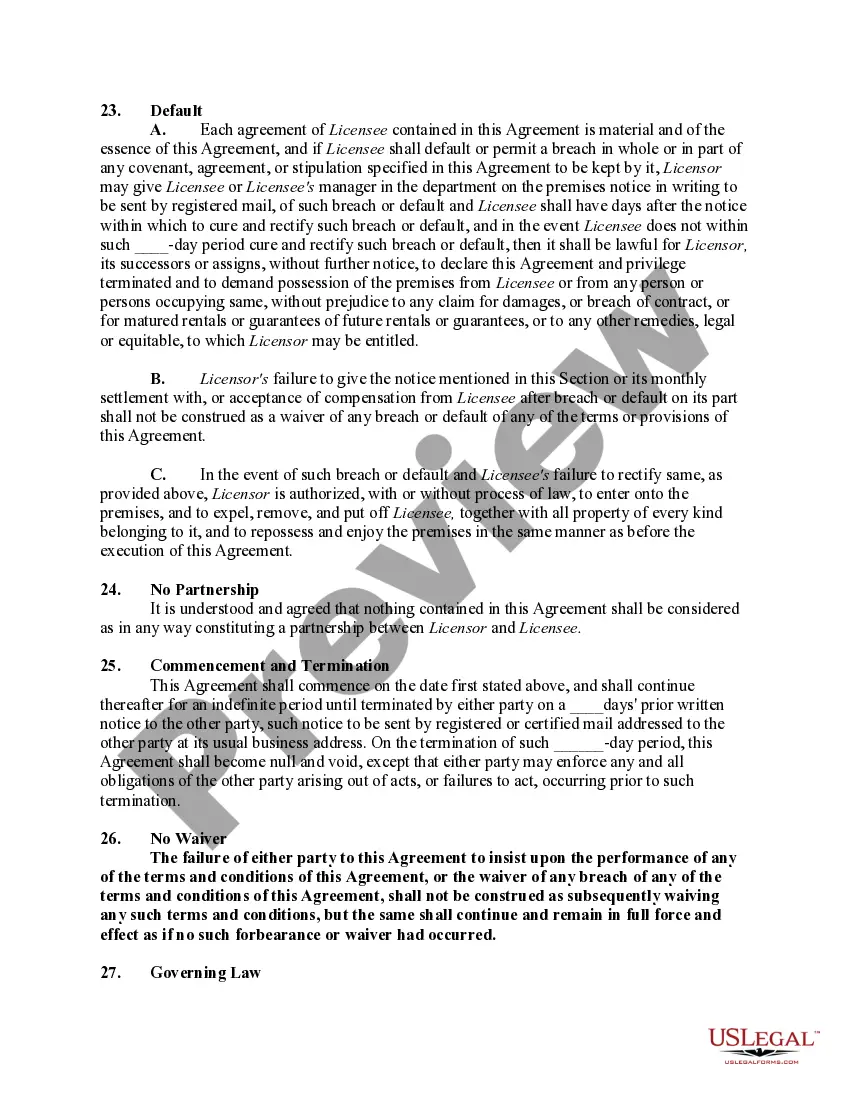 Get Operation of a Concession in a Department Store Preview Operation of a Concession in a Department Store