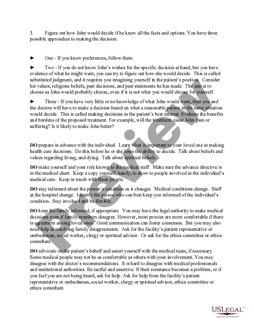Get Guide for Health Care Agents Preview Guide for Health Care Agents