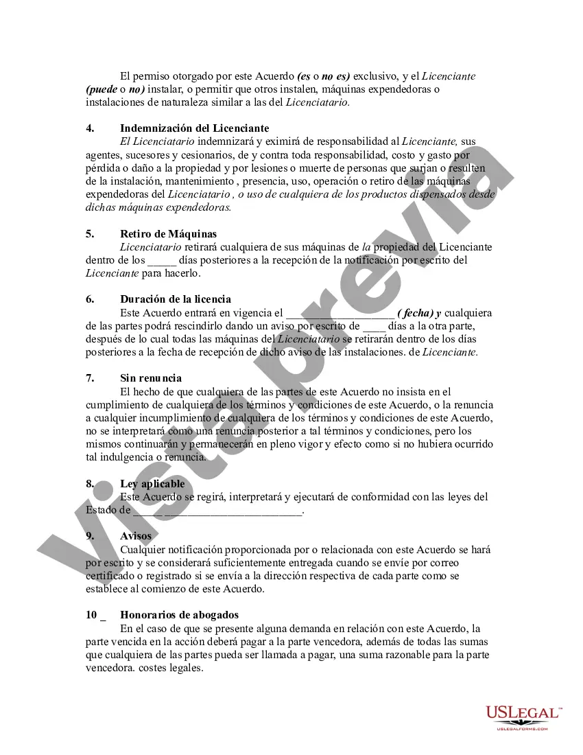 Preview Licencia para operar máquinas expendedoras en bienes inmuebles de otro