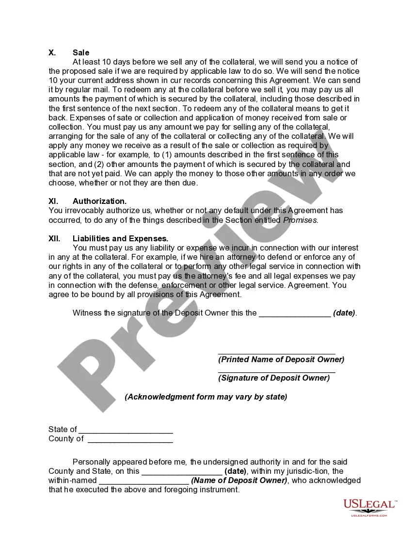 Get Assignment of Certificate of Deposit Agreement Preview Assignment of Certificate of Deposit Agreement