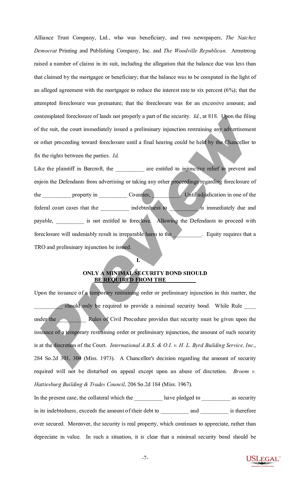 page 6 Sample Brief - Injunction preview