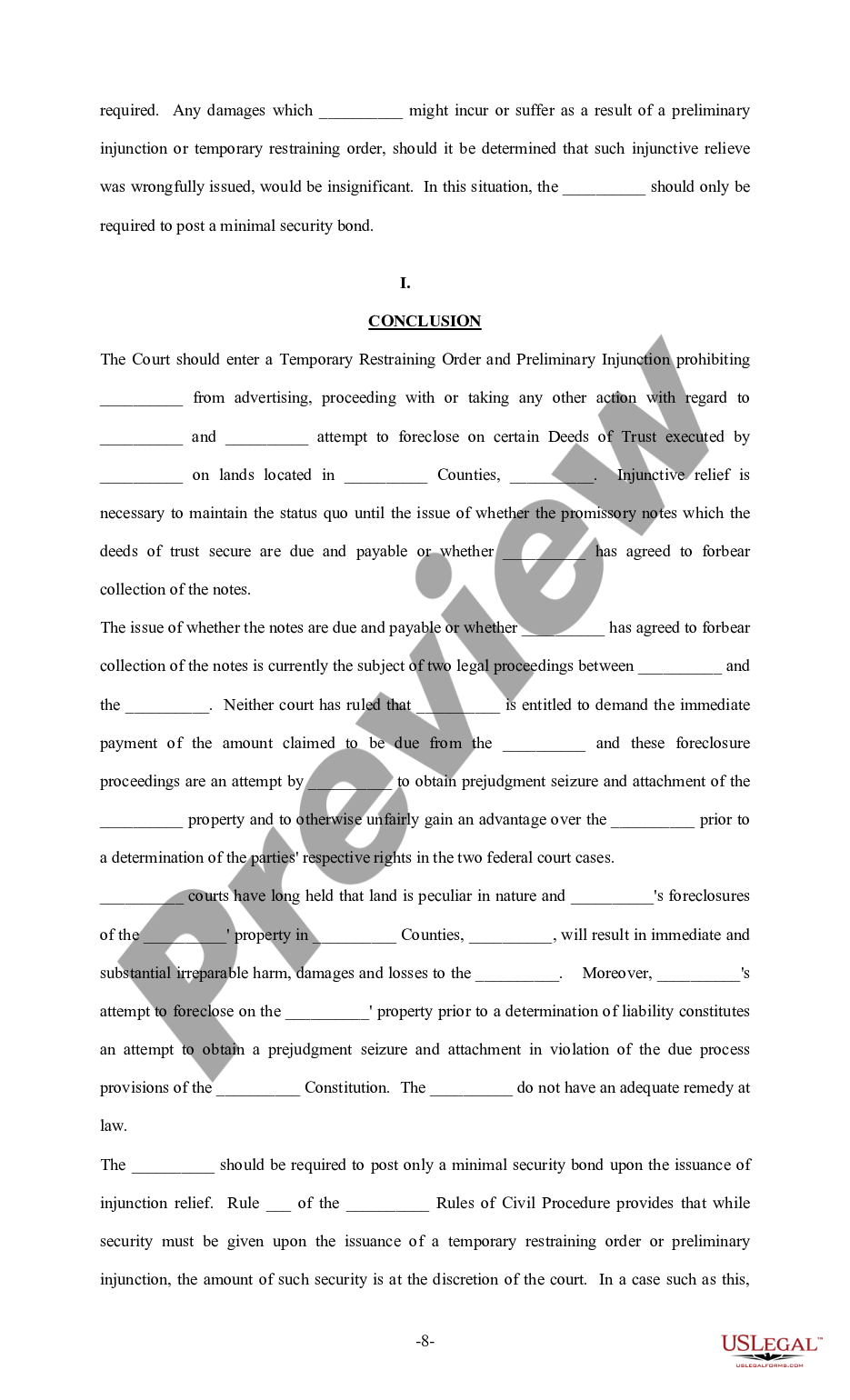 page 7 Sample Brief - Injunction preview