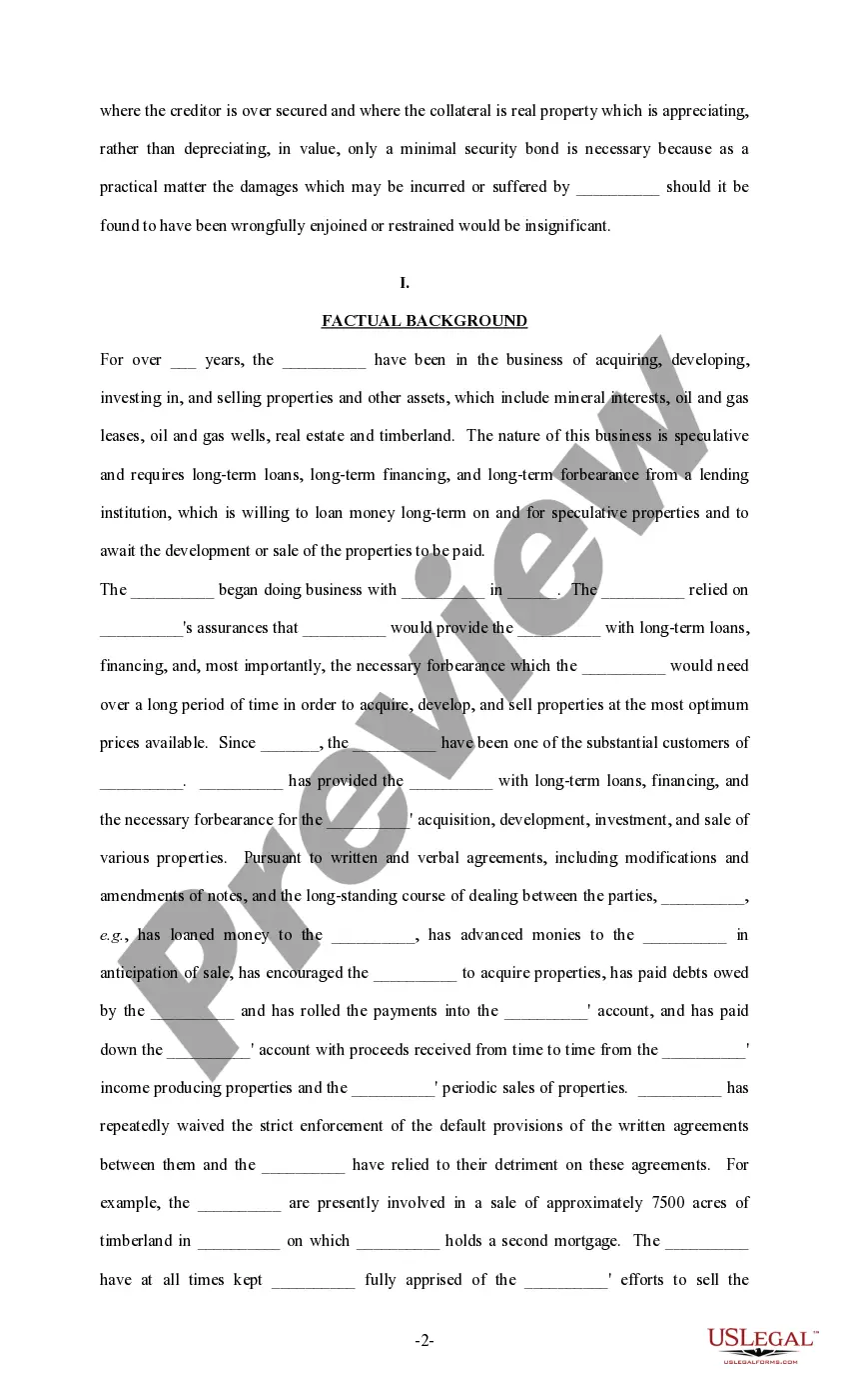 Get Sample Brief - Injunction Preview Sample Brief - Injunction