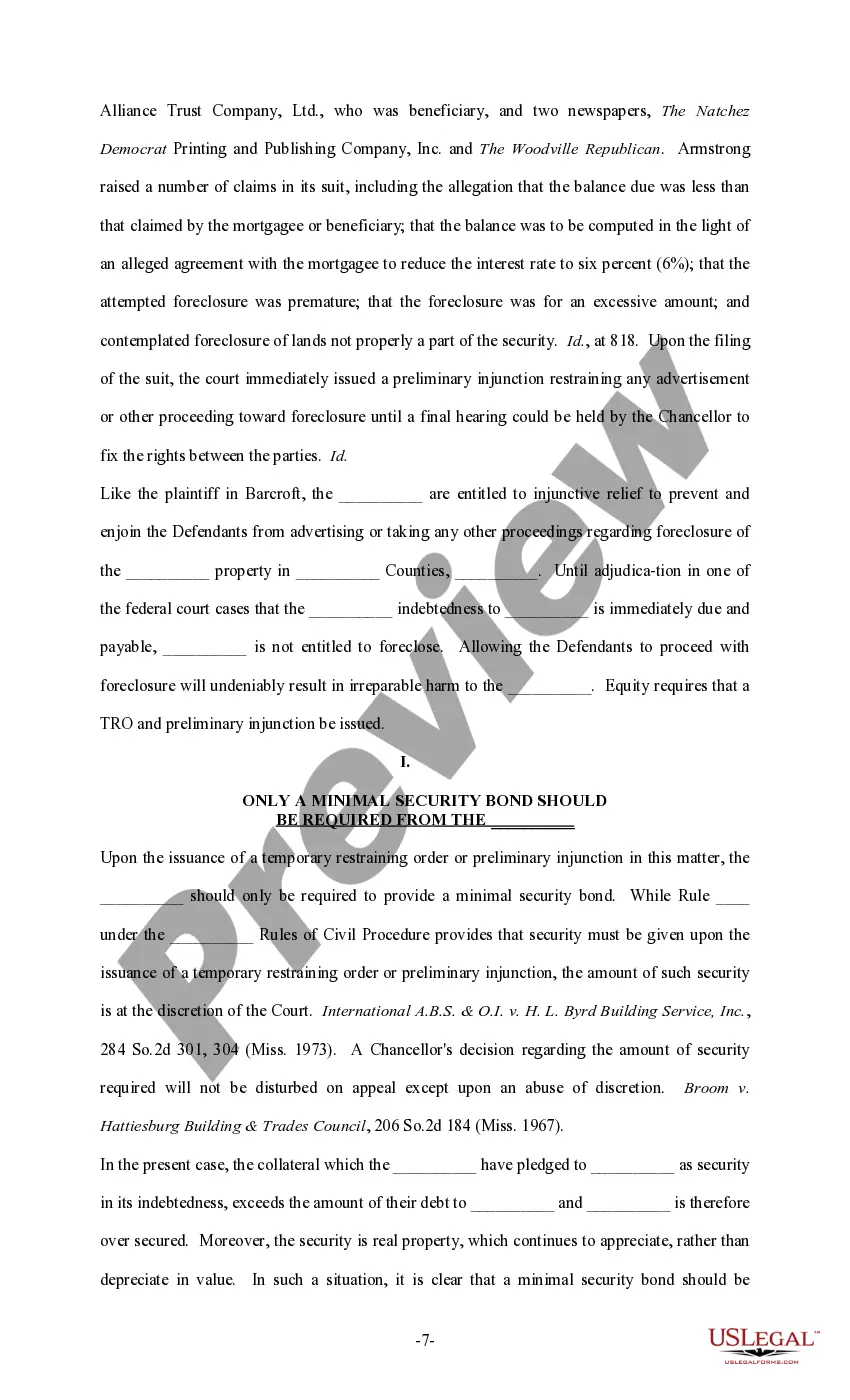 Get Sample Brief - Injunction Preview Sample Brief - Injunction