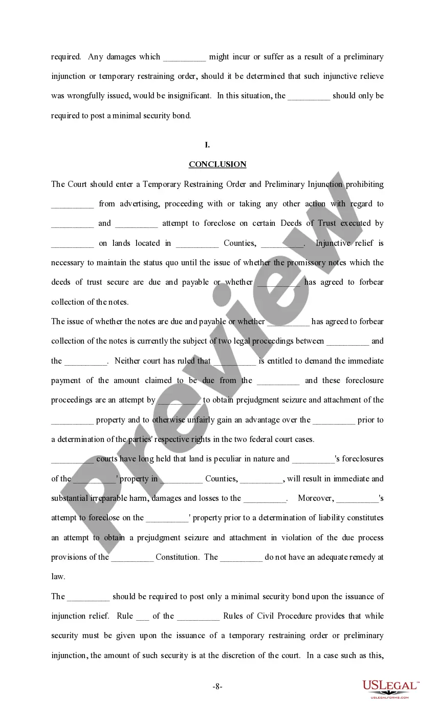 Get Sample Brief - Injunction Preview Sample Brief - Injunction