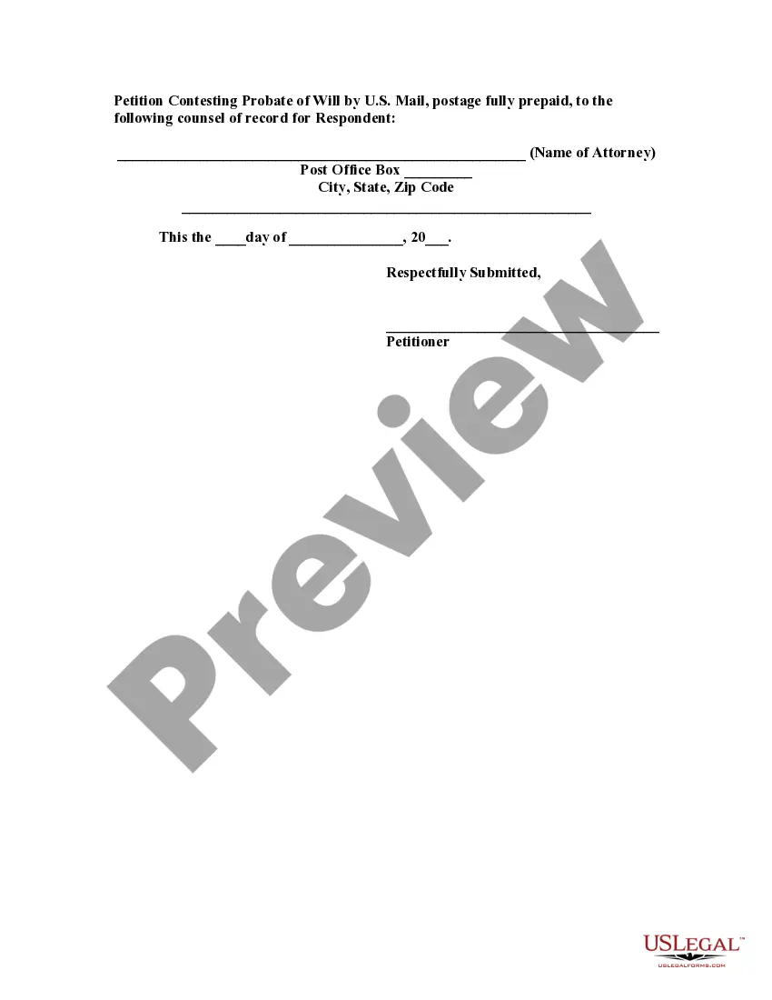 Get Petition Contesting Probate of Will on the Grounds of Mental Incompetence and Undue Influence Preview Petition Contesting Probate of Will on the Grounds of Mental Incompetence and Undue Influence