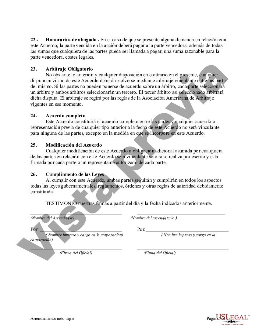 Triple Net Lease For Sale US Legal Forms