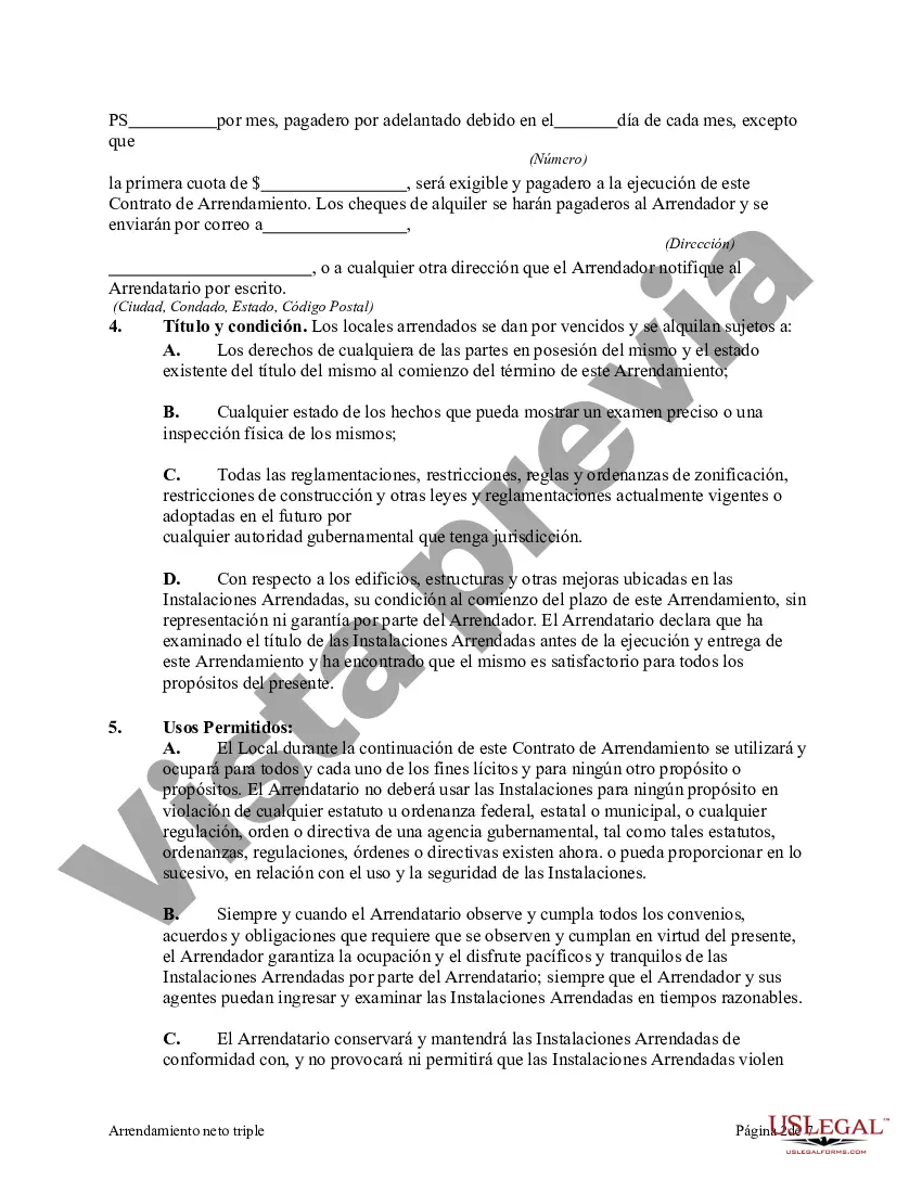 Preview Arrendamiento neto triple