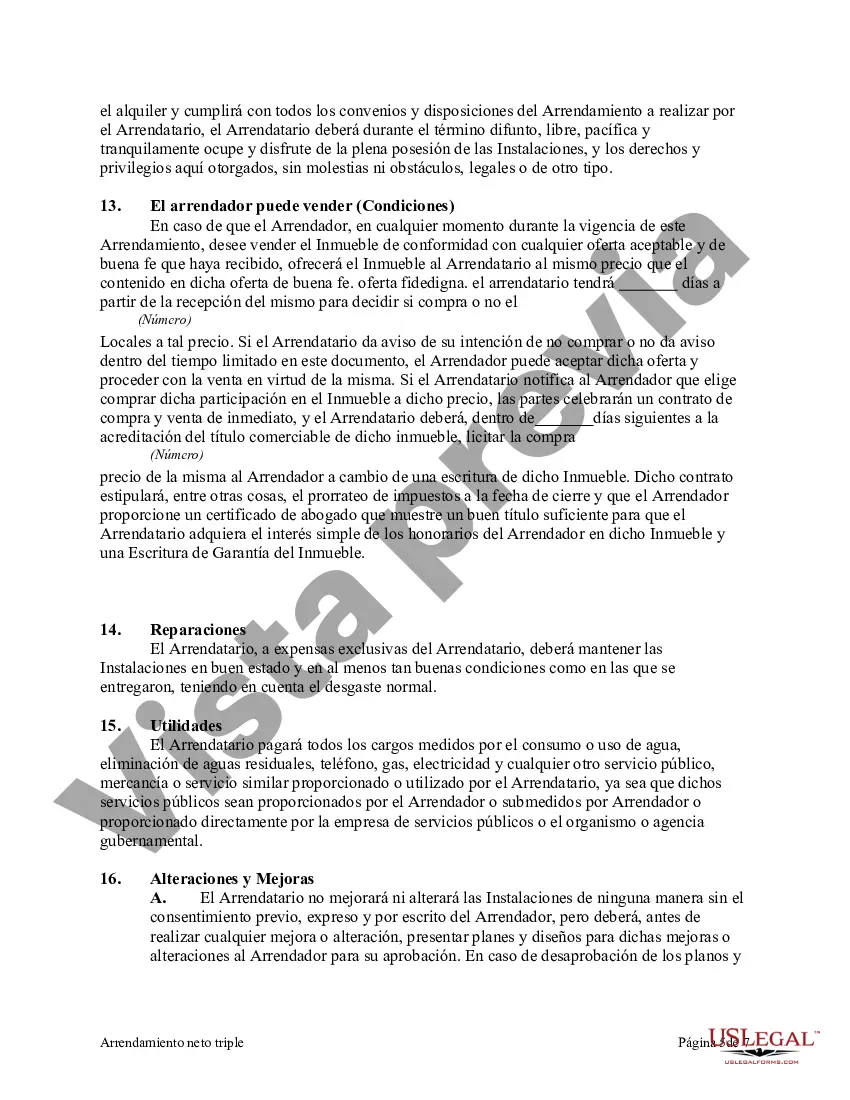 Preview Arrendamiento neto triple