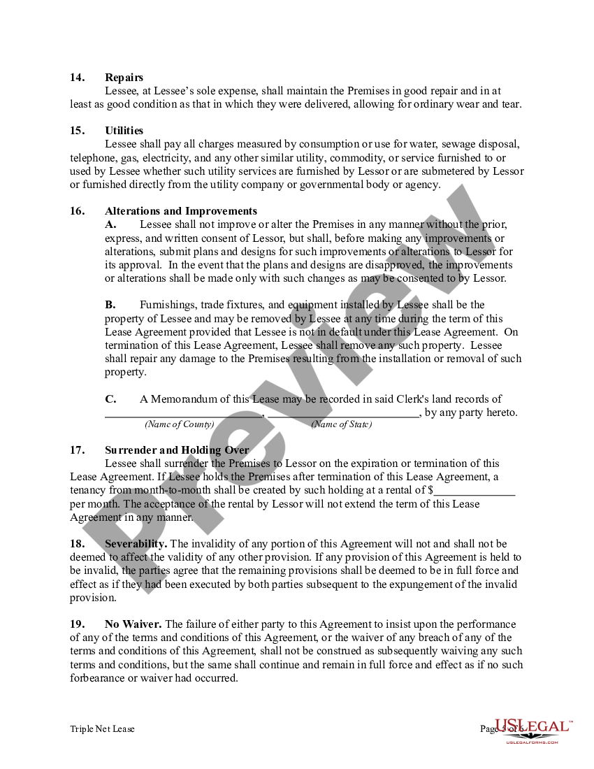 Wisconsin Triple Net Lease - Triple Net Lease 