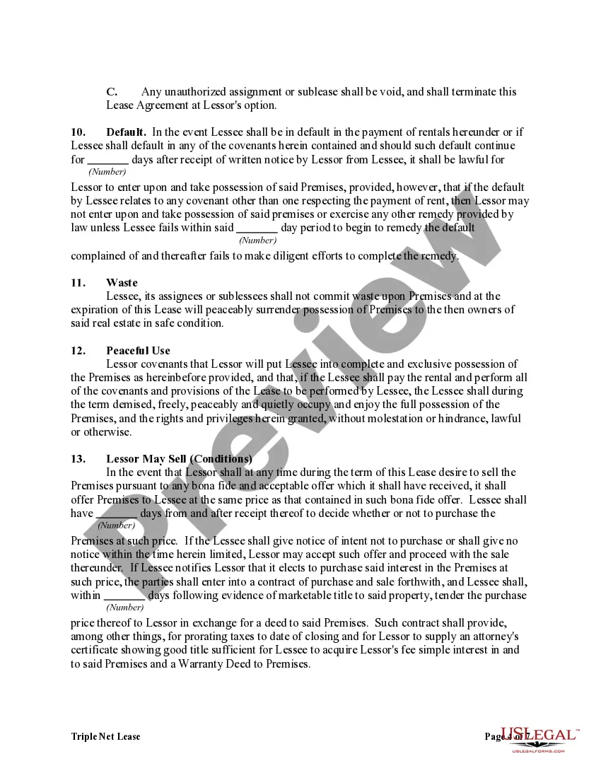 Get Triple Net Lease Preview Triple Net Lease