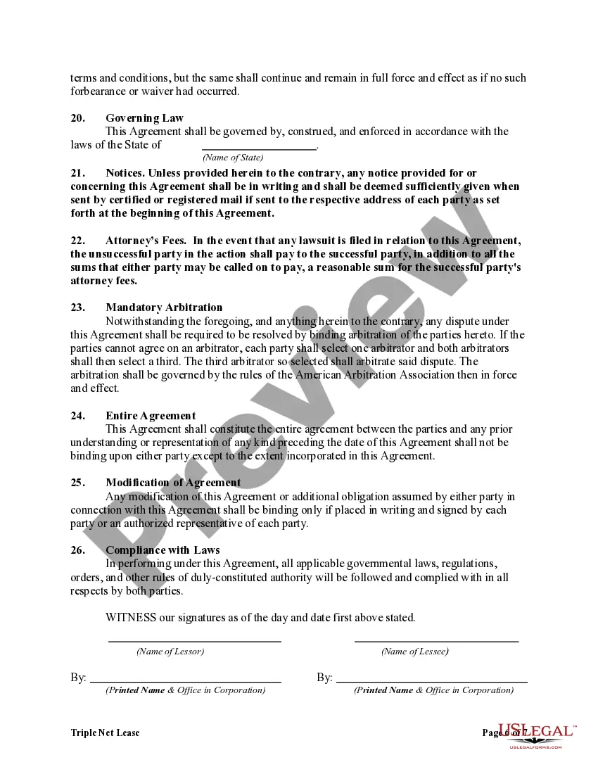 Get Triple Net Lease Preview Triple Net Lease