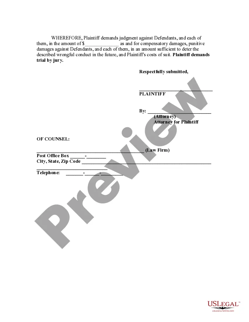 Preview Complaint in Federal Court for Damages Resulting From Use of Excessive Force - Police Brutality - by Arresting Officer and Failure to Provide Adequate Medical Treatment