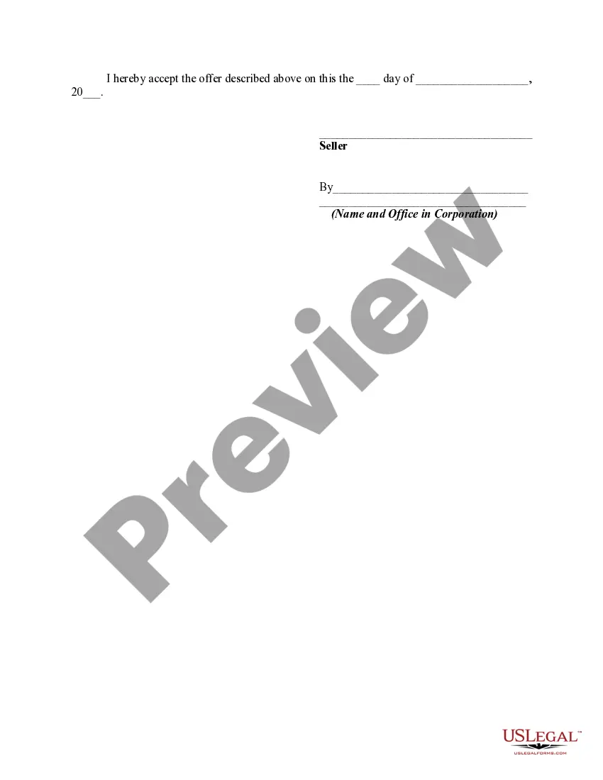 Get Offer to Purchase - Generic Preview Offer to Purchase - Generic