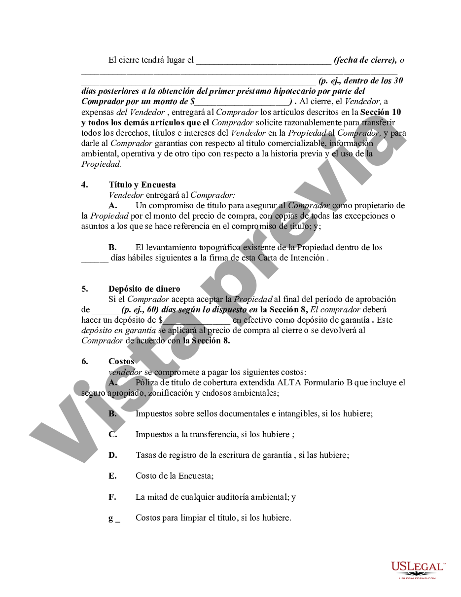 San Jose California Carta De Intención De Compra De Bienes Raíces Comerciales Us Legal Forms 7714