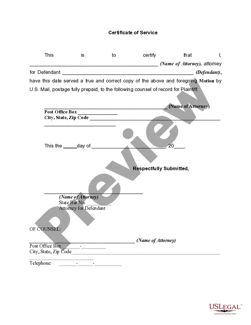 Get General Form of a Motion of Defendant and Notice to Plaintiff of Hearing on Motion Preview General Form of a Motion of Defendant and Notice to Plaintiff of Hearing on Motion