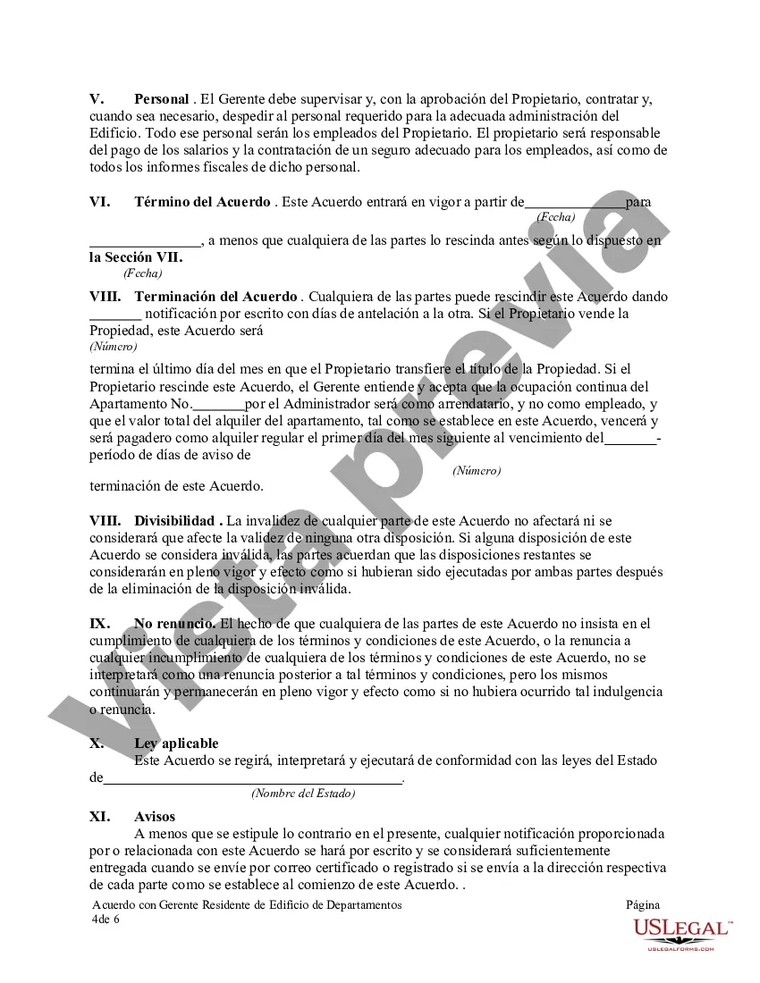 Preview Acuerdo con Gerente Residente de Edificio de Departamentos
