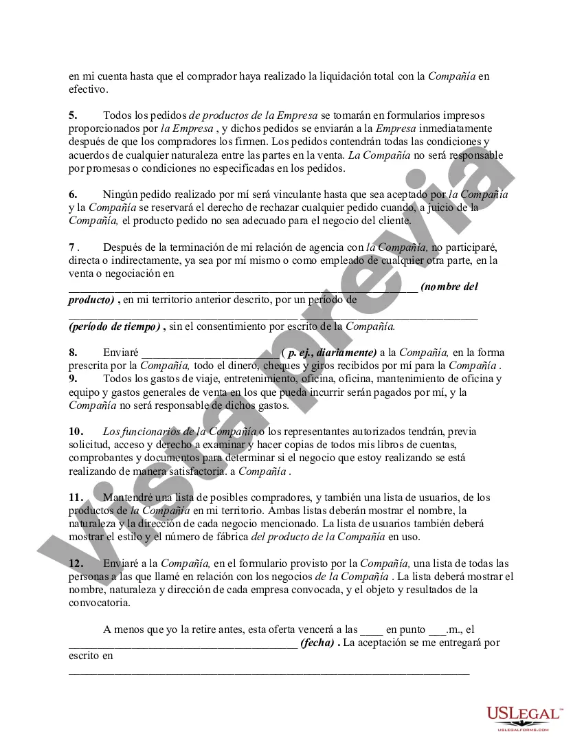 Preview Carta Comercial Ofreciendo Representación como Agente General de Ventas