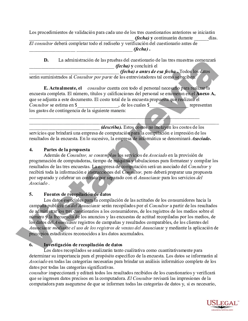 Preview Acuerdo para realizar un estudio de efectividad publicitaria entre un consultor y un anunciante