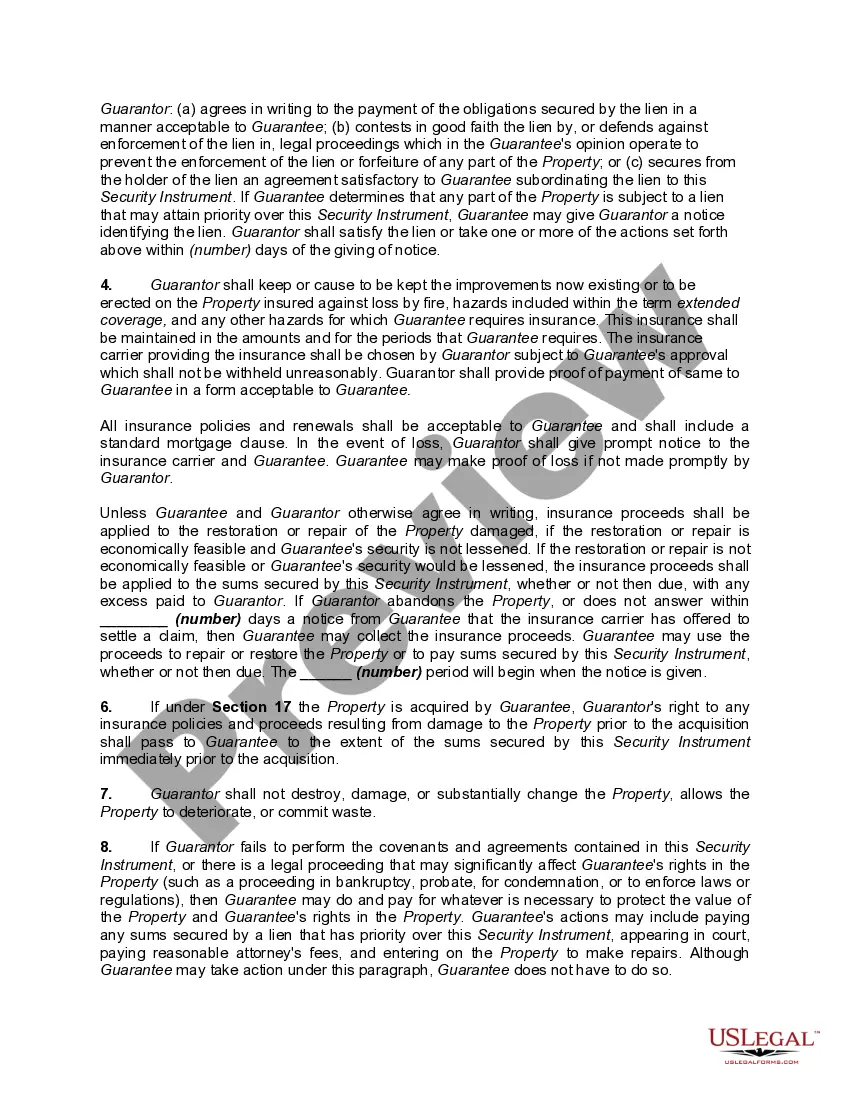 Get Mortgage Securing Guaranty of Performance of Lease Preview Mortgage Securing Guaranty of Performance of Lease