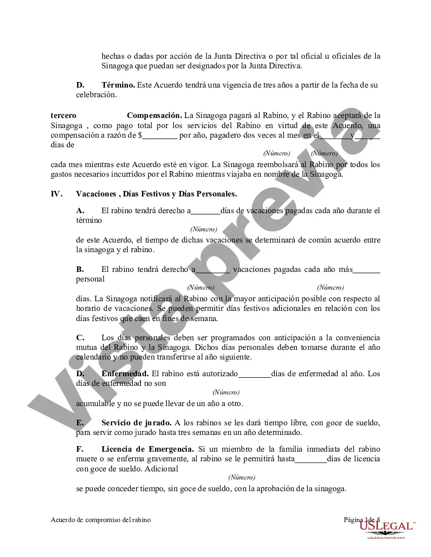 Preview Acuerdo de compromiso de rabino