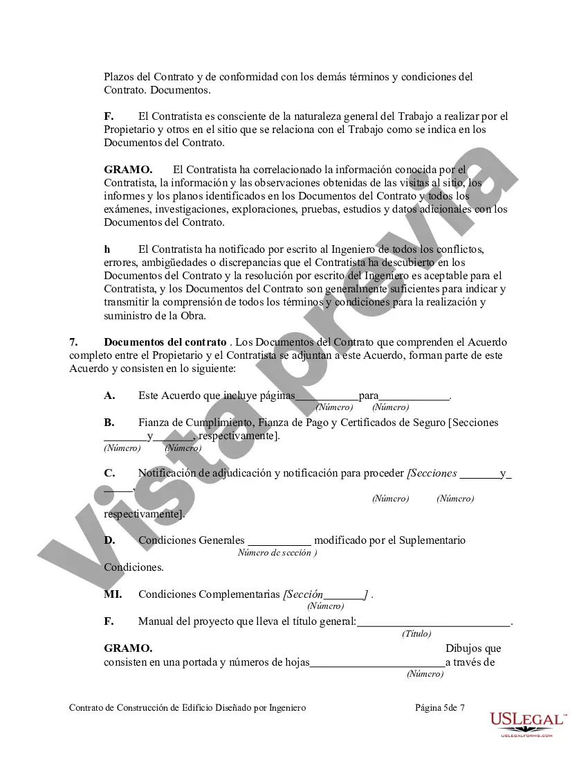 Preview Contrato de Construcción de Edificio Diseñado por un Ingeniero