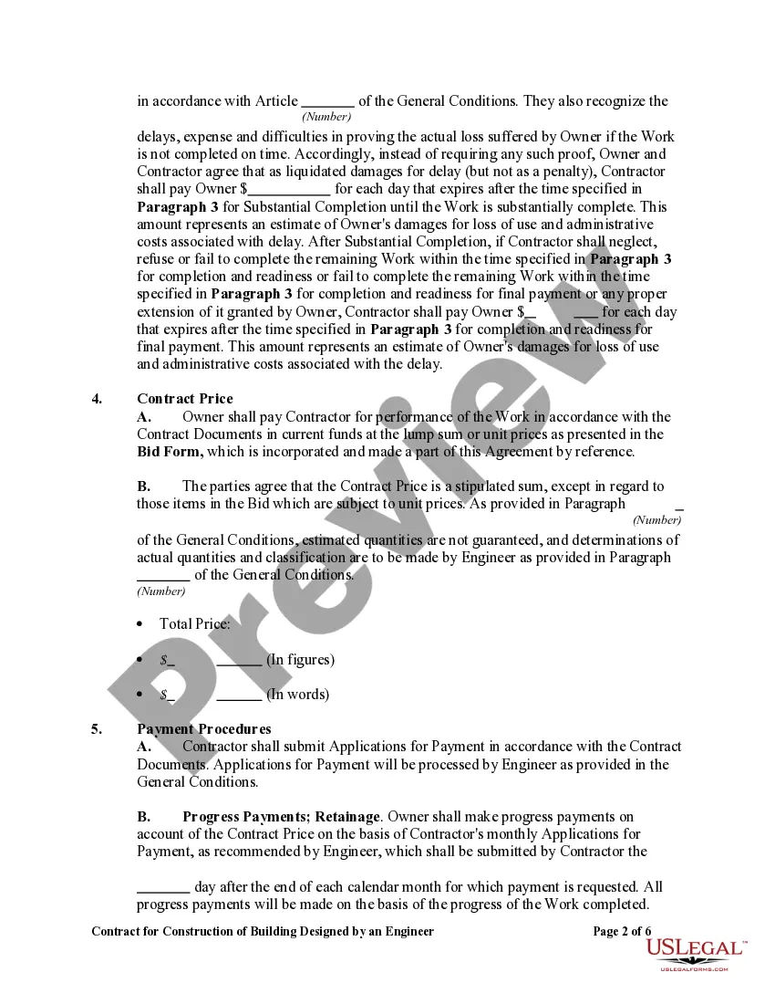 Get Contract for Construction of Building Designed by an Engineer Preview Contract for Construction of Building Designed by an Engineer