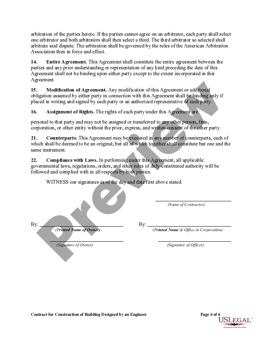 Get Contract for Construction of Building Designed by an Engineer Preview Contract for Construction of Building Designed by an Engineer