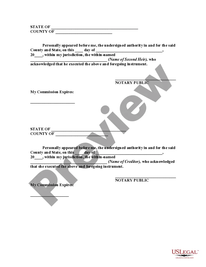 Get Agreement By Heirs to Substitute New Note for Note of Decedent Preview Agreement By Heirs to Substitute New Note for Note of Decedent