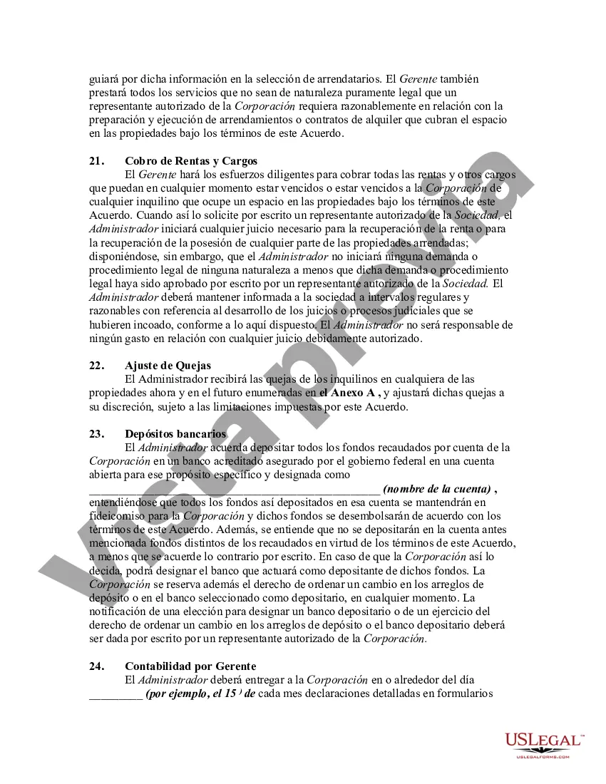 Preview Acuerdo de administración de propiedades con respecto a edificios múltiples