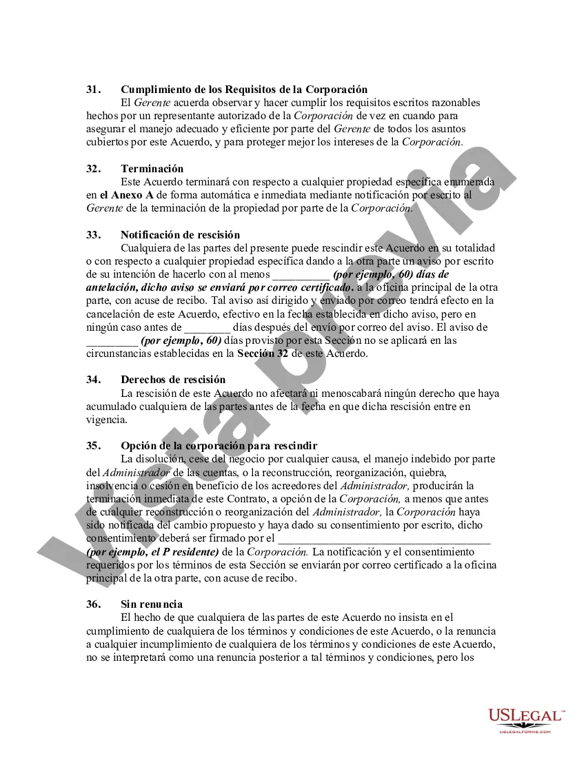 Preview Acuerdo de administración de propiedades con respecto a edificios múltiples