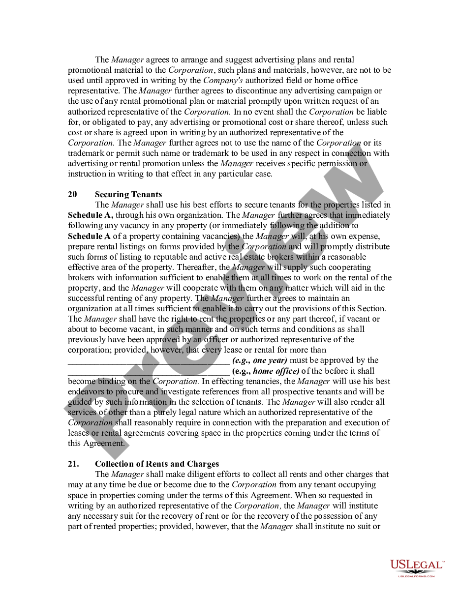 page 4 Property Management Agreement Regarding Multiple Buildings preview