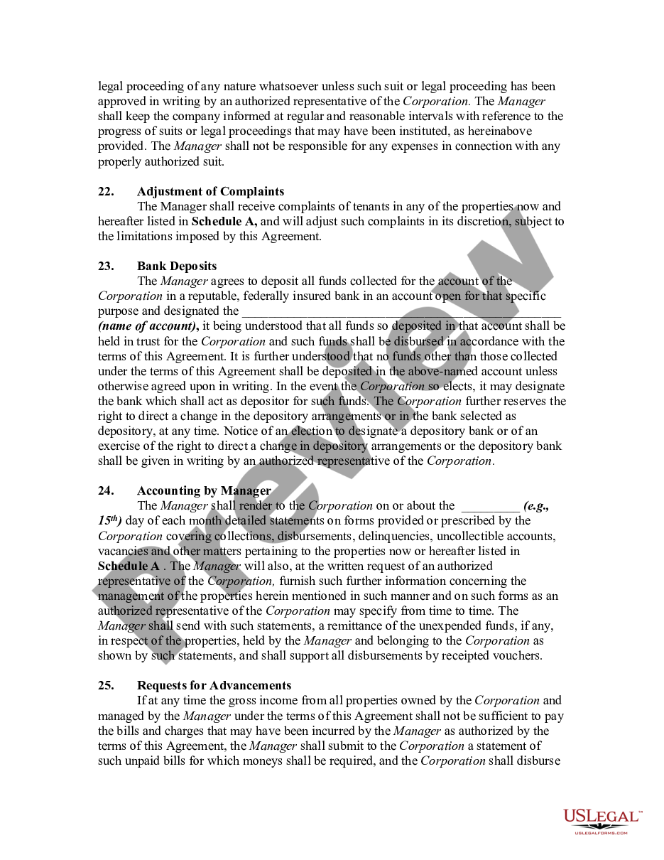 page 5 Property Management Agreement Regarding Multiple Buildings preview