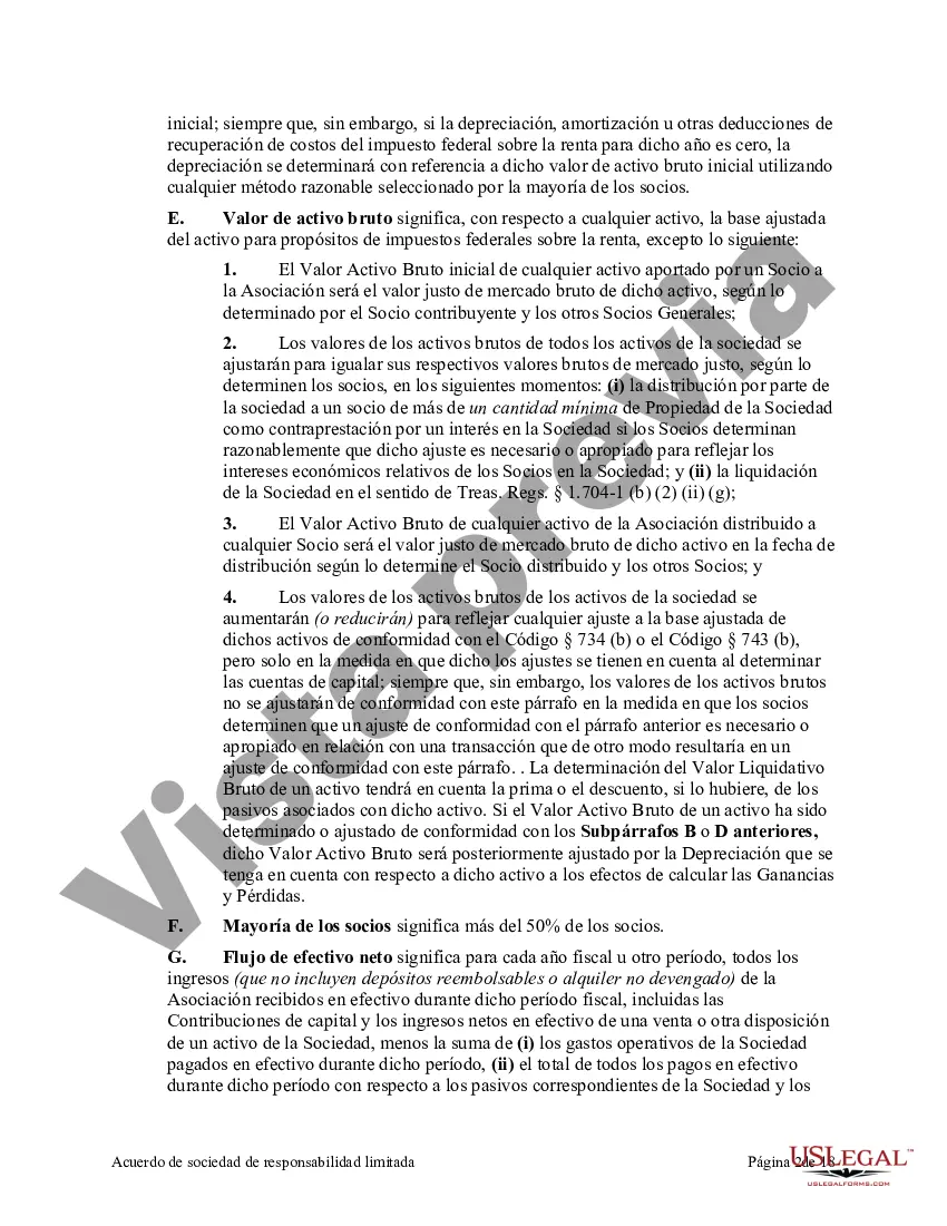 Preview Acuerdo de sociedad de responsabilidad limitada