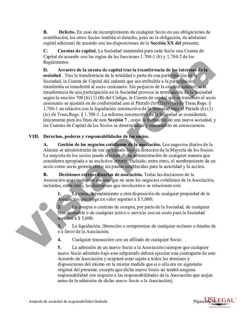 Preview Acuerdo de sociedad de responsabilidad limitada