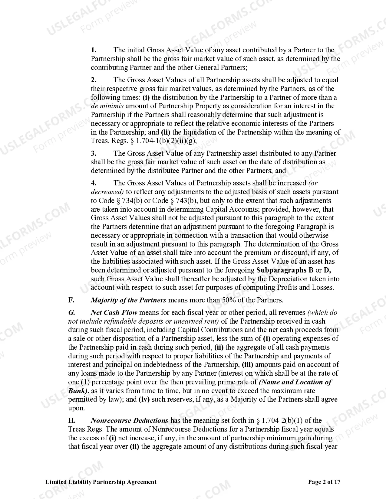 Preview Limited Liability Partnership Agreement