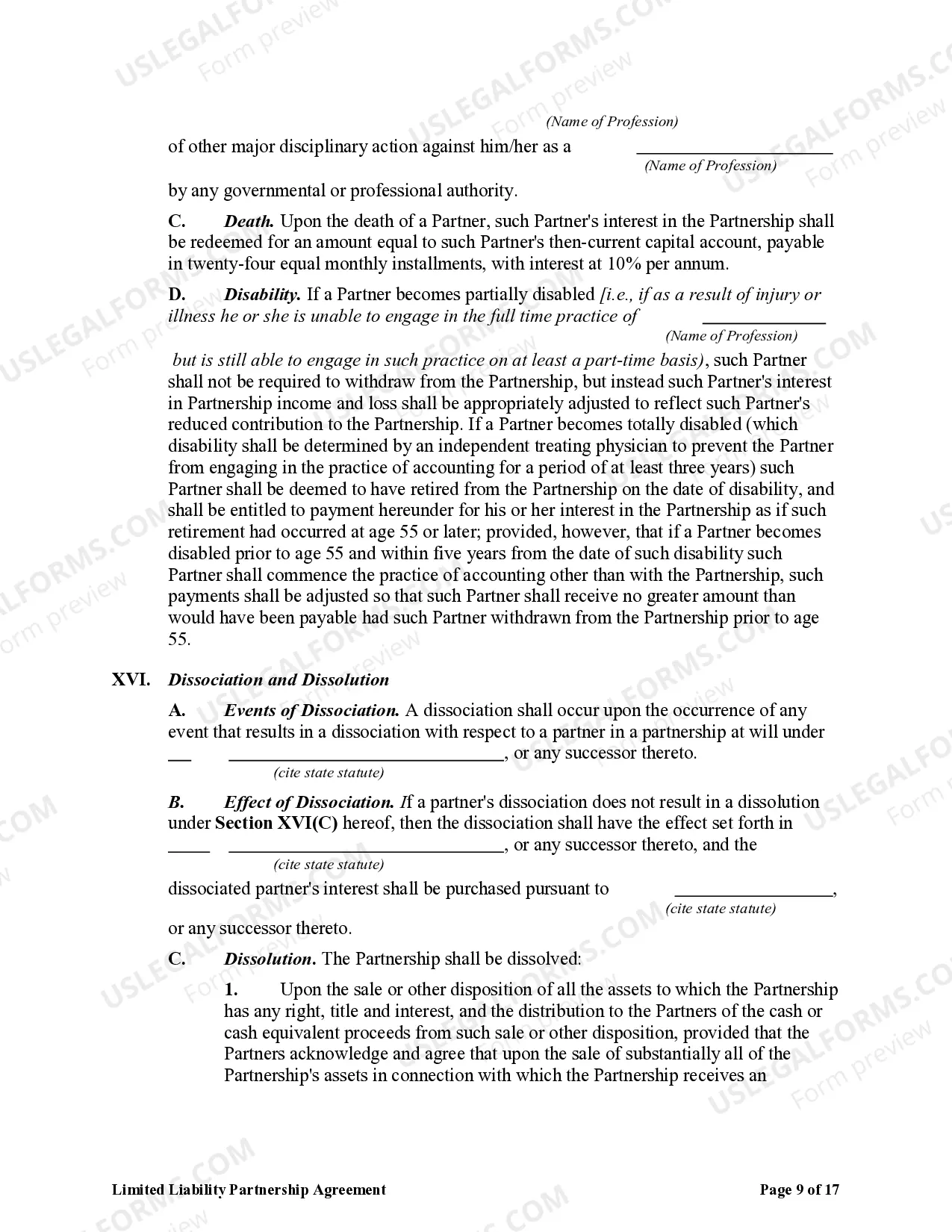 Preview Limited Liability Partnership Agreement