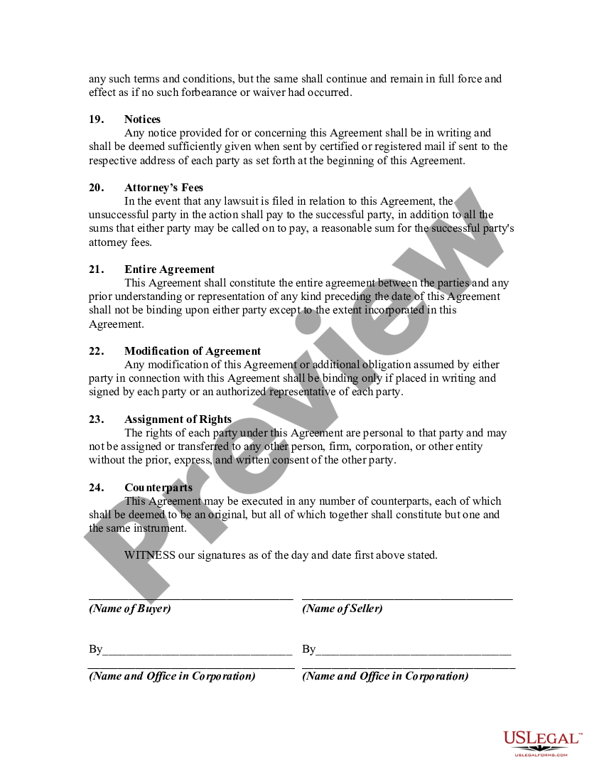 Michigan Agreement for the International Sale of Goods with a United ...