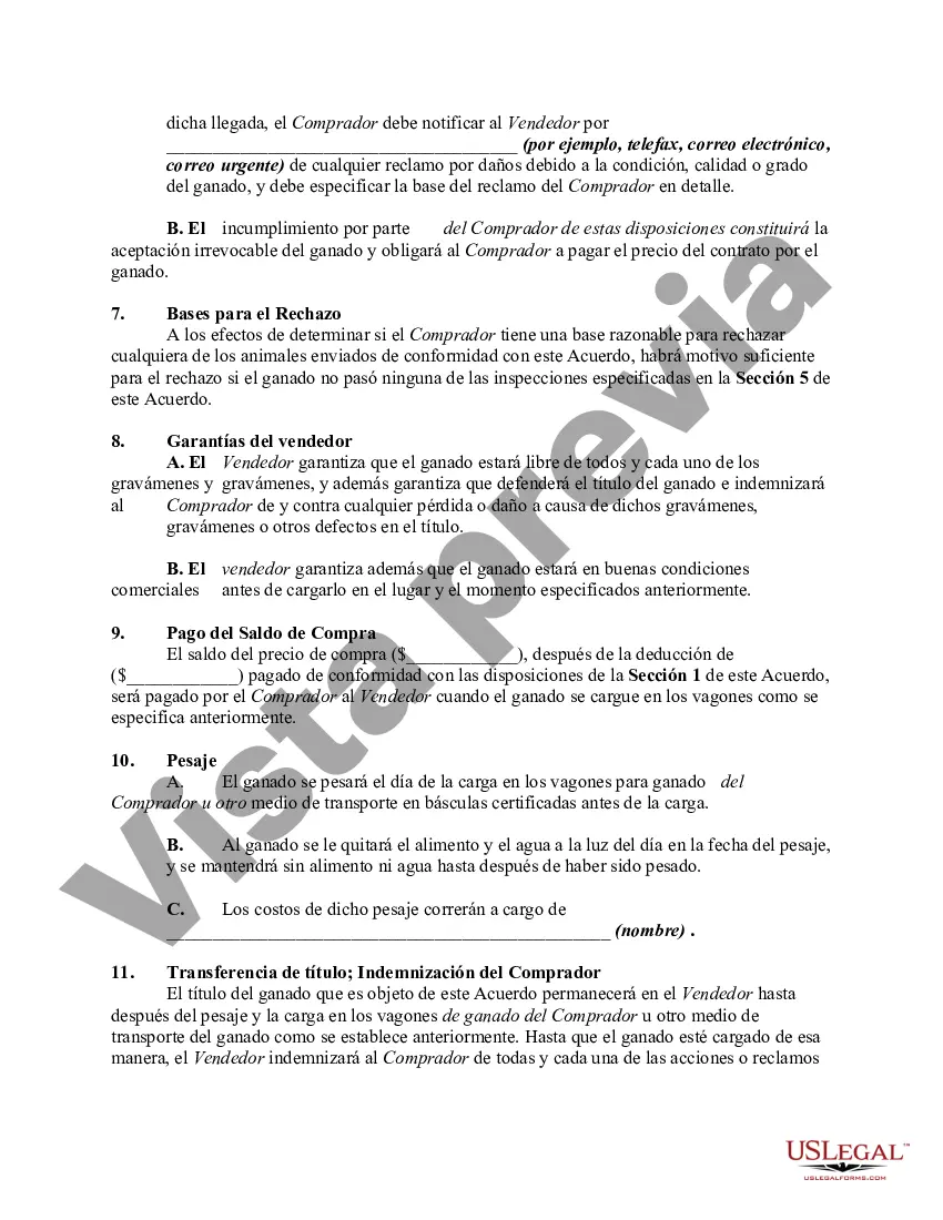 Preview Acuerdo de Compra y Venta de Ganado