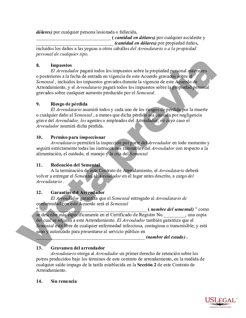 Preview Arriendo de Semental para Servicios de Cría