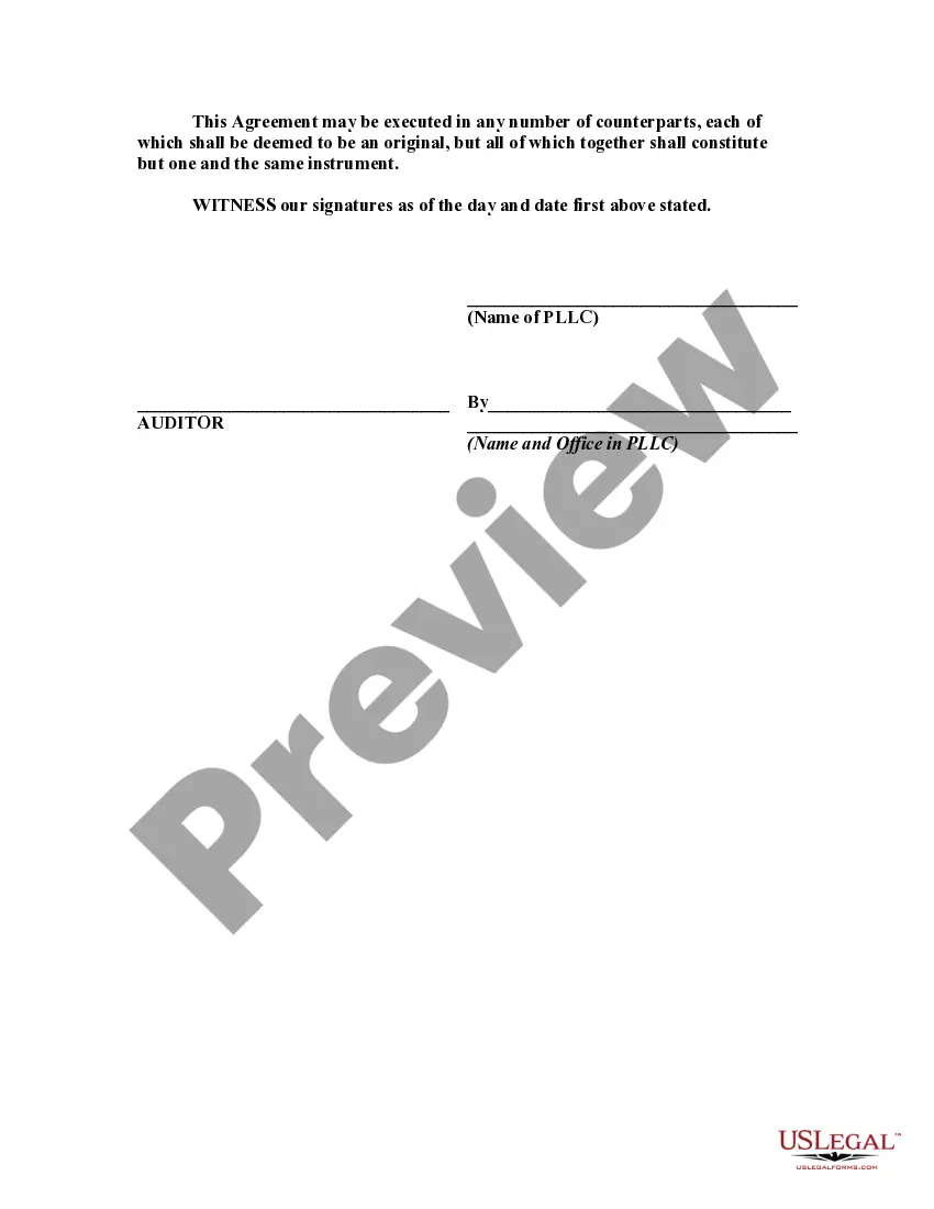 Preview Agreement by Accounting Firm to Employ Auditor as Self-Employed Independent Contractor