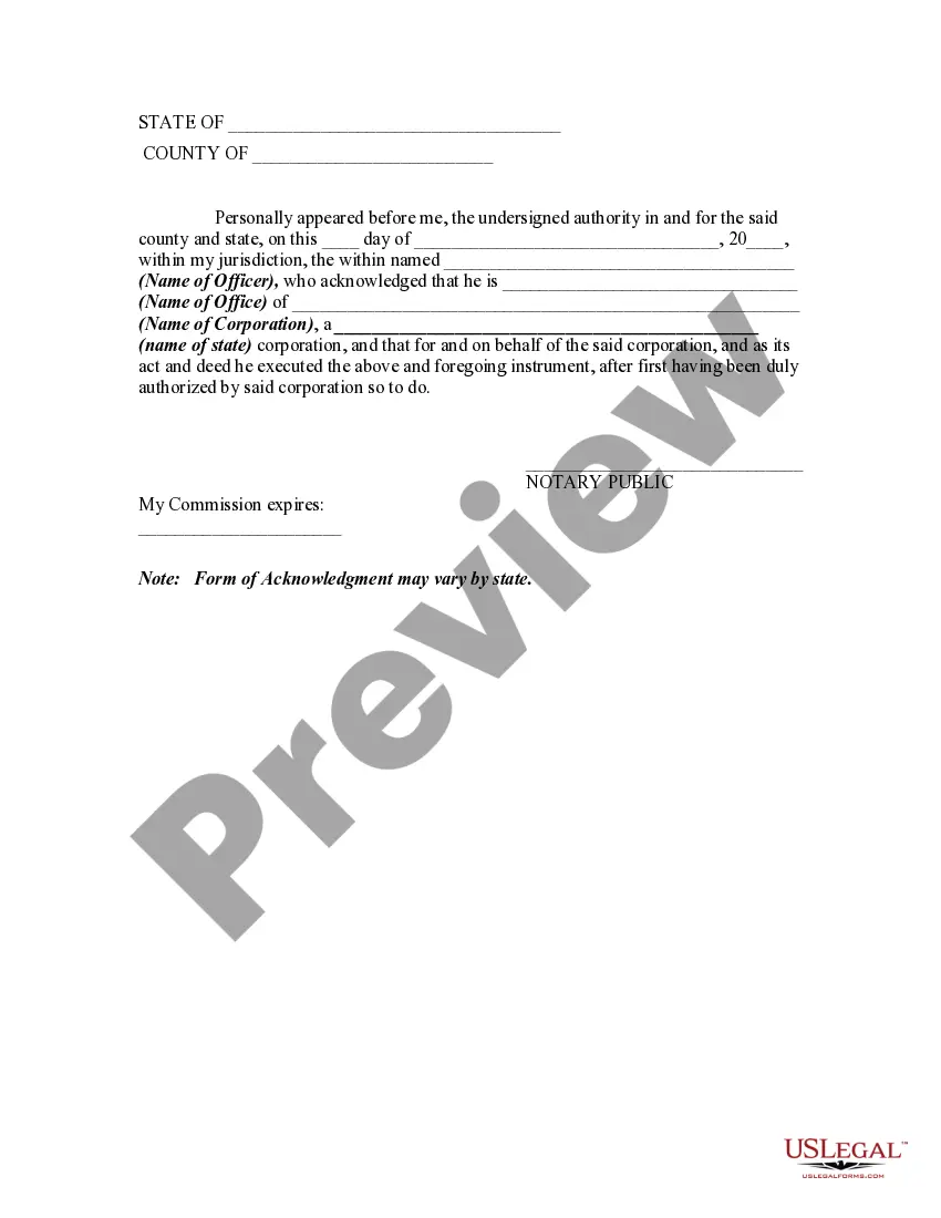 Preview Lease of Storage Space with Warehouse Company